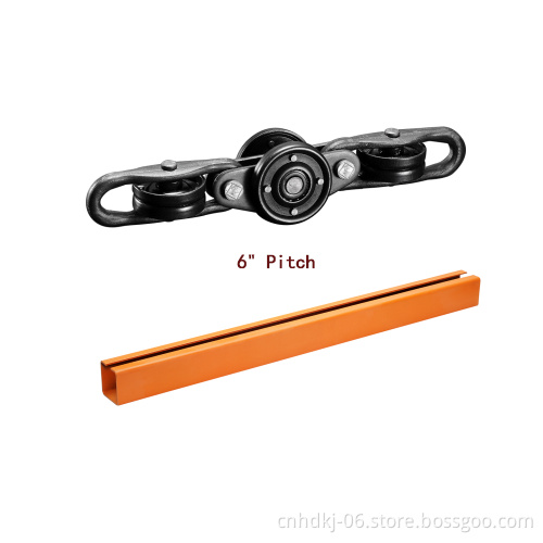 Overhead Enclosed Track Heavy Duty Universal Link Conveyor Chain, 6" Pitch